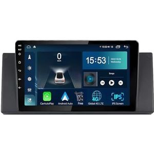 Android 14.0 2 Din Autoradio 9"" Touchscreen Auto Stereo voor BMW E53 met Draadloze Carplay Android Auto GPS navigatie AHD Omgekeerd beeld Stuurwielbediening(S-5(6G+128G))