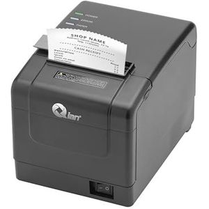 Qian Anjet80 80 mm thermische printer voor documenten, POS, automatisch snijden ESC/POS, snelheid 160 mm/s, Driver Windows, Bluetooth, USB, Ethernet (zwart)