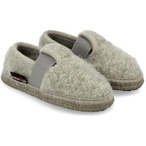 HAFLINGER Unisex kinderslippers Joschi slippers, steengrijs gemêleerd, 34 EU