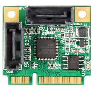 HIOPOIUYT Kleine PCIExpress 2 Port Controller Card Met ASM1061R Chipset Ondersteuning RAID1/RAID0/SPAN