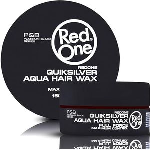 RedOne Aquatische haarwas, grijs, 150 ml, randcontrole, ultra-grip, haarwax voor mannen en vrouwen, watermeloengeur, maximale controle
