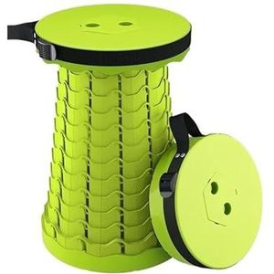 Lichtgewicht viskruk, draagbare klapstoel, visstoel met verstelbare poten, opvouwbare campingstoel met gaasrug en schouderband (Color : Green)