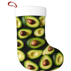 Kfjghhl Avocado Patroon Grote Xmas Kous Sneeuwpop Gedrukt Patroon Sokken Kerst Opknoping Tassen Home Decoraties