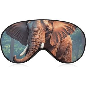 Olifanten rood oogmasker voor dames en heren, ademende en verstelbare oogbedekking, ultrazacht slaapmasker, lichtgewicht reisblinddoek voor vliegtuig, dutje, nachtslapen