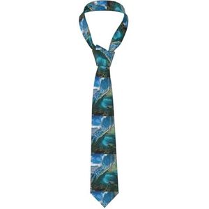 OdDdot Grappige Cartoon Hoeden Gitaar Mannen Polyester Mode Print Tie Geweldig Voor Business Dagelijks Werk Bruiloft Feest Dansen Geschenken Etc, Zeedieren Schildpad Drijvend Onderwater Over Het