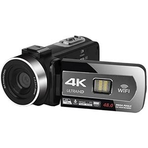 Vlogcamera, 4K digitale vlog camera camcorder met microfoon videocamera vlogging camcorder 4 8MP for vlog -opname met wifi(16GB SD Card,AF6)