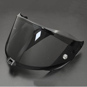 Vervangend Vizier Motorhelm voor KYT R2R, Lens voor Motorhelm, Integraalhelmvizier, Getint Motorvizier,normal-H Deep Black