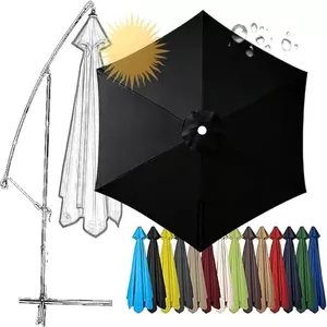 Vervangend Doek Voor Rechthoekige Parasol - Grote, Asymmetrische Parasolhoes Voor Markttafel, 8 Baleinen, Duurzame Buitenzonwering, Enkelvoudig Doek Beige 300x300cm (9.8x9.8ft Vervangend Doek Voor Rechthoekige Parasol - Grote, Asymmetrische Parasolhoes Voor Markttafel, 8 Baleinen, Duurzame Buitenzonwering, Enkelvoudig Doek Beige 300x300cm (9.8x9.8ft