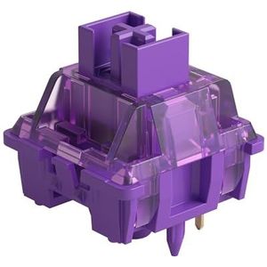 Akko Tactiele CS-schakelaars voor mechanisch MX-toetsenbord, 3-pins, 36 gf, voor gamingtoetsenbord/doe-het-zelfkit, noordgerichte SMD-led, transparant (45 stuks, paars)