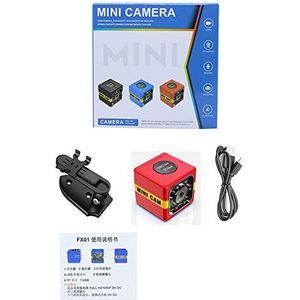 FX01 HD Mini-camera IK P Kleine CAM 1080P Sensor Night Vision Camcorder Micro Videocamera DVR DV Motion Recorder Camcorders Videorecorder(Add 32GB TF Card,Rosso)