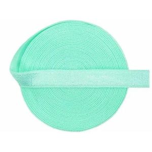 2 5 10 Yard 3/8"" 10mm Effen Glanzende Niet-vouwbare Elastische Spandex Satijnen Band Bh-band Hoofdband Jurk Naaikant Trim-Aqua-2 Yards