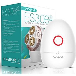 VOGOE Elektrisch damesscheerapparaat voor lichaam, benen, bikini-trimmer, nat en droog scheerapparaat, damesscheerapparaat voor haar en oksels, draagbaar en oplaadbaar, waterdicht en draadloos