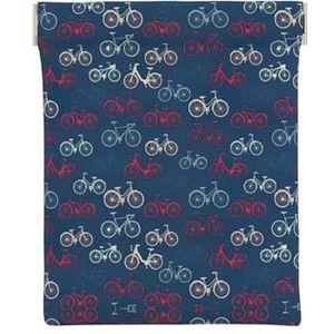 Retro rode fiets print lederen portemonnee portemonnee voor mannen, portemonnee zakje voor vrouwen, mini cash portemonnee, Fietsen Fietsen, Eén maat, Munt Pouch