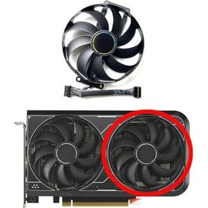 Vervangende ventilator voor ASUS GeForce RTX4060 4060ti DUAL V2 8GB GDDR6 grafische kaart(Right fan)