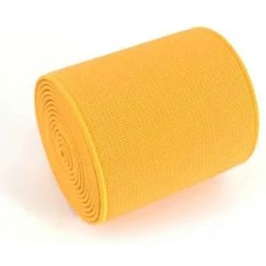 5 cm geïmporteerde rubberen band, kleur elastische band, dubbelzijdig en dik elastiek kleding naaien accessoires-geel