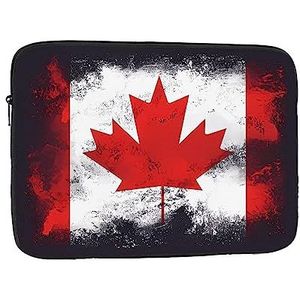 Canadese vlag schokbestendige en waterdichte computertas, geschikt voor zakenreizen kantoor 12 inch