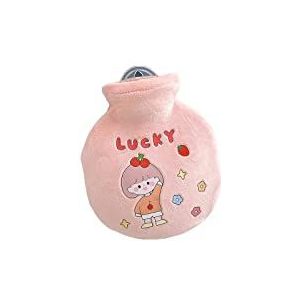 DieffematicRSD Warmwaterkruik Leuke Cartoon Handwarmer Zak Draagbare Goede Afdichting PVC Pocket Mini Warmwaterkruik Warme Voeten Warmwaterzak for Thuis (Color : Foundation lucky)