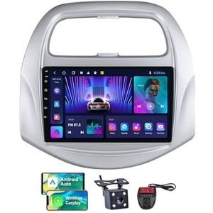 Android 13 Autoradio 2 DIN Compatibel met Chevrolet Spark Beat 2018-2020 9 Inch Touchscreen Carplay en Android Auto met Bluetooth/FM RDS/Bediening op het stuur/Achteruitrijcamera(NF-2)