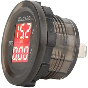 Auto LED-voltmeter, stofdichte dubbele 12-24V autospanningsmeter voor voertuigen