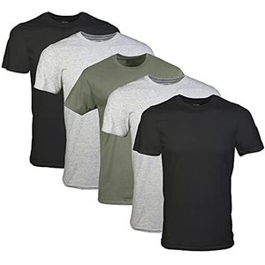 Gildan Ondergoed voor heren, Zwart/Sport Grijs/Militair Groen (5-pack), M