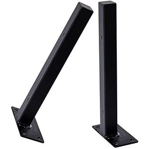 Zware Metalen Plankbeugel - Wandgemonteerde Planksteun - Zwart - 40 cm - 2 Stuks