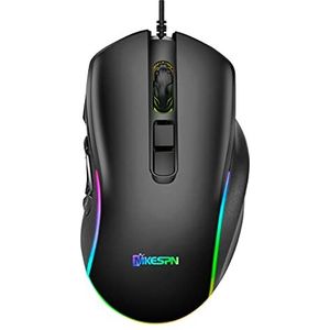 Suammiitstrieadea Game Mouse Bedrade 10 Knoppen Gaming Muis Verstelbare RGB Computer Accessoire Met Multicolor Licht