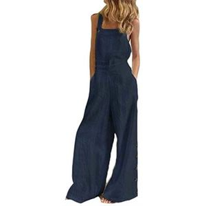 Jumpsuits met wijde pijpen voor dames, zomerknoop, baggy playsuit