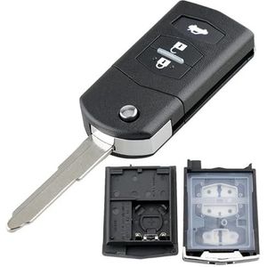 Autosleutelbehuizing Voor Mazda Voor 2 3 5 6 Voor BT50 Voor CX-5 Voor CX-7 Voor CX-9 RX8 2/3 knoppen Autosleutel Afstandsbediening Vouwen Behuizing Vervanging Autosleutel Cover Shell ( Color : 2 )