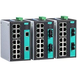 Industrial Unmanaged Ethernet Switch with 14 10/100BaseT(X) ports, 1 multi-mode and 1 single mode 100BaseFX ports, SC connector, 0 to 60°C