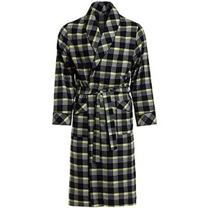 Revise RE-501 Ochtendjas voor heren, geruit, 100% katoen, Grijs/Geel 1051, XL