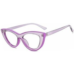 Nepbrillen, Unisex Cat Eye Bril Multicolor(Purple)