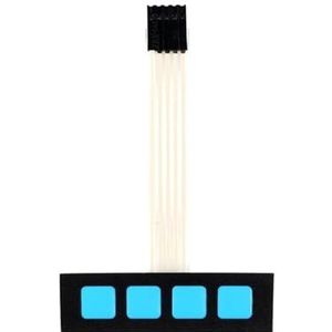 QRNHPJLJK 1 STKS 1 * 2 3 4 5 Sleutel Knop Membraan Schakelaar 3 * 4 4X5 Matrix Array Toetsenbord 1X6 Toetsenbord met LED Configuratiescherm Pad DIY Kit (kleur: 4 toetsen zonder woorden)