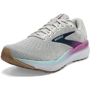 Brooks Ghost 16 sneakers voor dames, maat 36,5 EU, Wit Grijs Landgoed Blauw, 38.5 EU