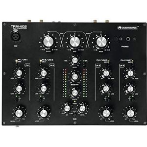 Omnitronic 10355930 analoge mixer met 4 kanalen
