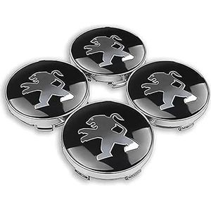 SJZZJMZ 4 stuks auto wieldoppen voor Peugeot 56mm
