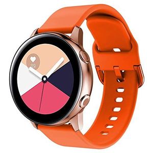 Lavaah Horlogeband, compatibel met Samsung Galaxy Watch Active/Active 2, 20 mm zachte siliconen vervangende band voor Galaxy Watch Active 2 44 mm/Galaxy Watch Active 40 mm/Gear Sport Smart Watch (oranje)