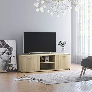 AUUIJKJF Entertainmentcentra en tv-standaards TV-meubel Sonoma Eiken 120x34x37 cm Engineered Houten Meubels