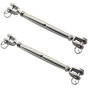 2 stuks 304 roestvrij staal tuigschroef kaak gesloten lichaam M8, Medifier draaisluiting spanner