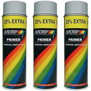 3 x 500 ml motief primer grijs spuitbus auto lak