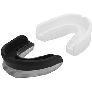 Tandenbeschermer, mondbeschermer Gemakkelijk te gebruiken 2,2 X 2 X 0,8 inch voor basketbal, honkbal voor jeugd, tieners en volwassenen(Wit en zwart)