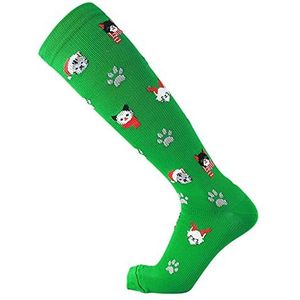 De mannen en vrouwen hebben skilaarzen sokken Veelkleurige kerstkousen over de knie for dames(B)