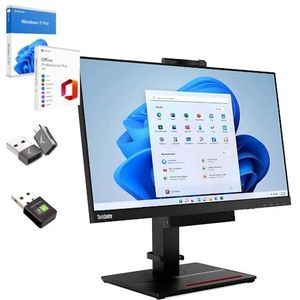 Lenovo All In One ThinkCentre TIO22 22 inch | Intel Core i5 8500T | DP USBC | 16 GB | 512GB | WebCam Windows 11 Pro Microsoft Office 2021 Professional garantie 36 maanden (gereviseerd)