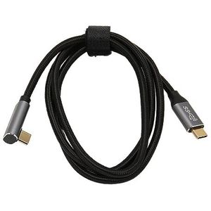 90 Graden USB C Naar USB C-kabel, Flexibele USB 3.1 Gen2 10 Gbps 4K 60 Hz USB C Naar USB C-kabel voor Gameconsole (100 cm)