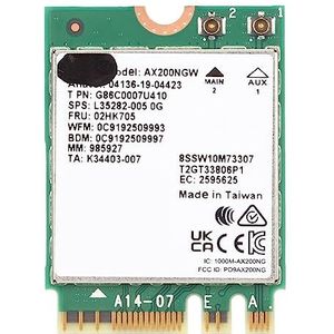 BROLEO AX200NGW, Wifi-6 draadloze kaart, dual-band met basvertraging, 3000 Mbps voor laptop