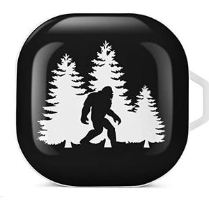 Bigfoot Trees Forest Earbuds Case Compatibel met Samsung Hard Shell Beschermhoes Wit-Stijl
