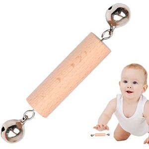 Houten Rammelaar,Smooth Baby Grip Toy Houten zintuiglijk speelgoed voor peuters | Voorschoolse leeractiviteiten voor fijne motoriek en vormkennis Delr