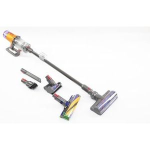 Dyson V12 Detect Slim Absolute Stofzuiger Draadloos - Accustofzuiger, HEPA-filter, draadloze accuhandstofzuiger handstofzuiger zonder zak, incl. JUNG vloerverzorgingsdoeken, oranje/paars