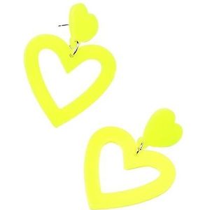 1 Paar Stud Oorbellen Lichtgewicht Hart Acryl Hanger Oorbellen Kleurrijke Eenvoudige voor Vrouwen, Gelegeerd staal