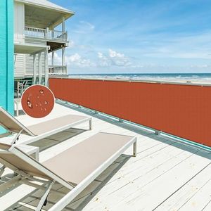 NAKAGSHI Waterdicht zonnezeil, terracotta, 1,4 x 3,2 m, rechthoekig dekzeil voor buitenschaduw, geschikt voor tuin, outdoor, terras, balkon, camping, gepersonaliseerd