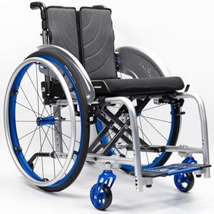 NRNQMTFZ Sportrolstoel, Handmatige zelfrijdende rolstoel voor gehandicapten,Lichtgewicht opvouwbare aluminium rolstoel, Quick Release achterwielen, verwijderbare voetsteun (E, zitbreedte 40 cm)
